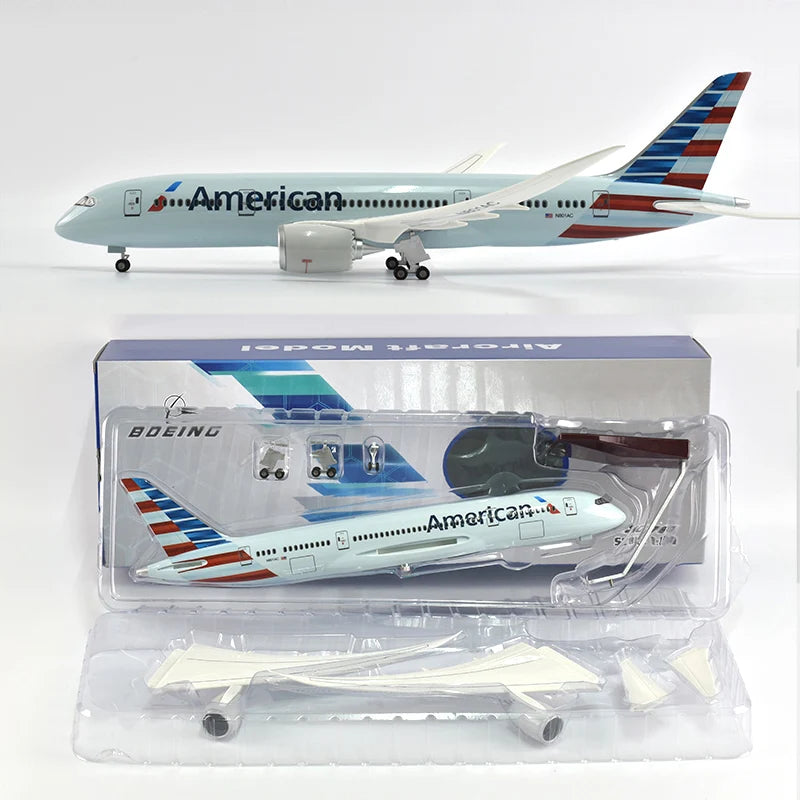 JASON TUTU 43-47cm Delta Air Boeing b747 Airplane Model Aircraft 1/160 Scale Diecast Resin Light and Wheel Plane Gift Collection