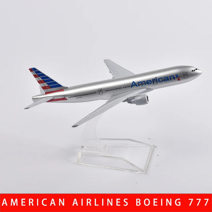 JASON TUTU 16cm American Airlines Boeing 777 Plane Model Aircraft Diecast Metal 1/400 Scale Airplane Model Gift Collection Drop