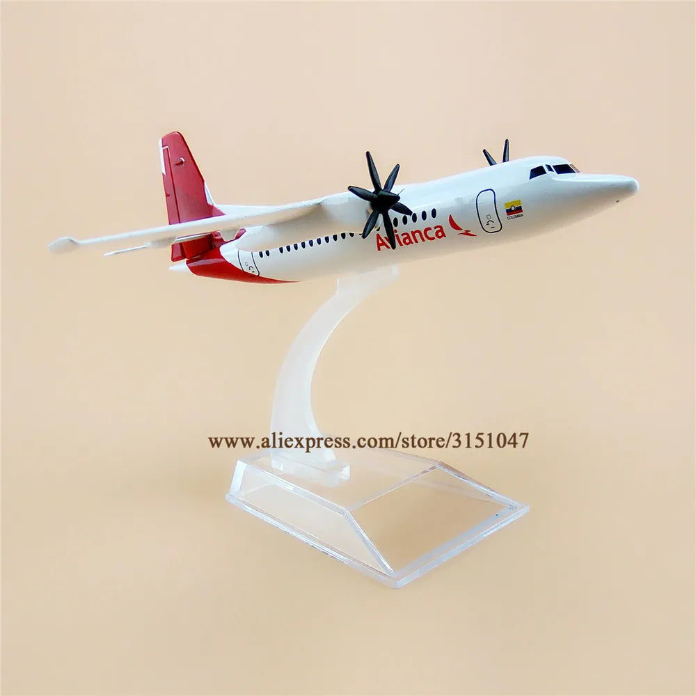 16cm Air White Colombia Avianca Fokker F-50 FOK F50 Airlines Plane Model Alloy Metal Diecast Model Airplane Aircraft Airways