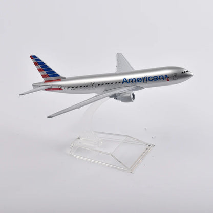 JASON TUTU 16cm American Airlines Boeing 777 Plane Model Aircraft Diecast Metal 1/400 Scale Airplane Model Gift Collection Drop