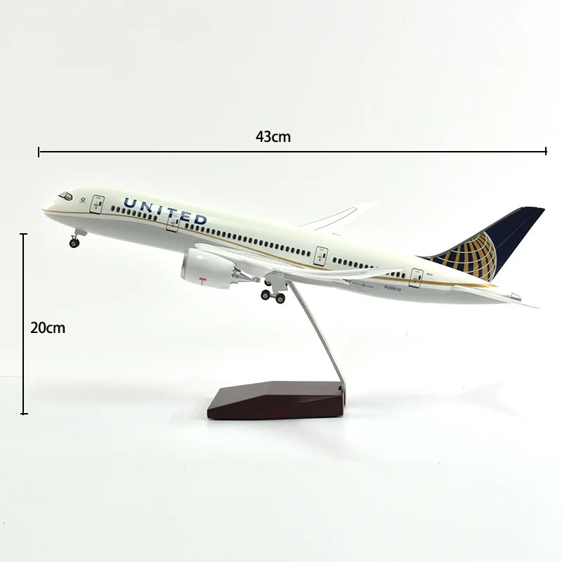 JASON TUTU 43-47cm Delta Air Boeing b747 Airplane Model Aircraft 1/160 Scale Diecast Resin Light and Wheel Plane Gift Collection