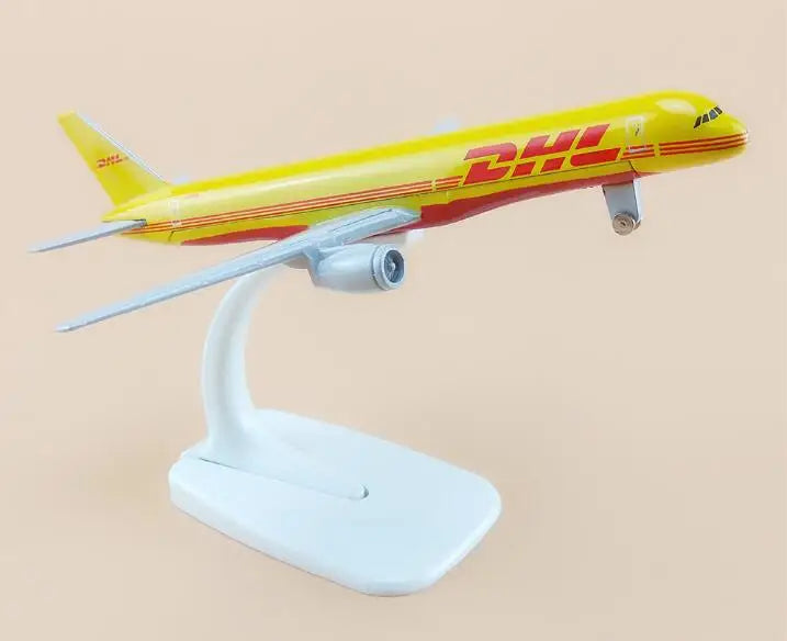 hot sell plane model Boeing 757 DHL cargo aircraft  B757 16cm Alloy simulation airplane model for kids toys Christmas gift