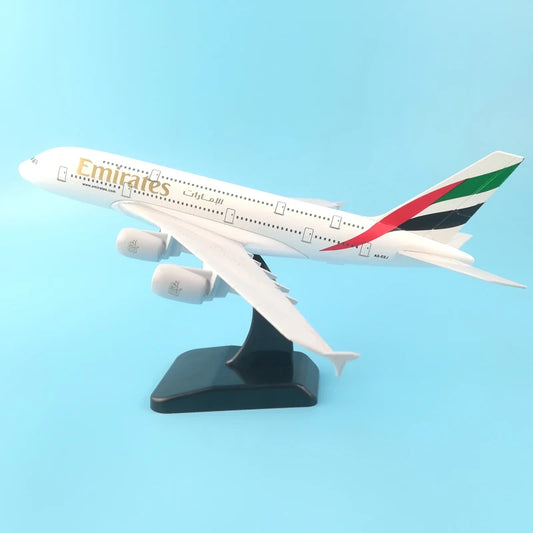 Alloy Metal Air EMIRATES A380 Airlines Airplane Model United Arab Emirates Airbus 380 Airways Plane Model Aircraft Gifts 20cm