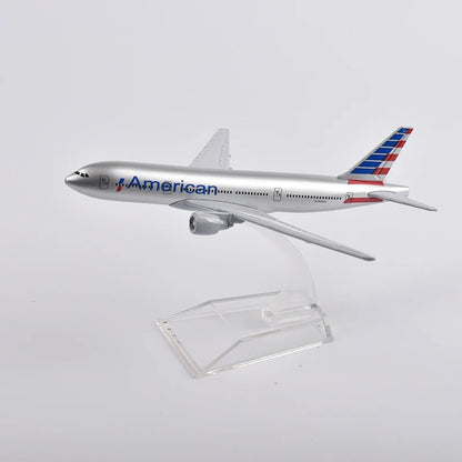 JASON TUTU 16cm American Airlines Boeing 777 Plane Model Aircraft Diecast Metal 1/400 Scale Airplane Model Gift Collection Drop