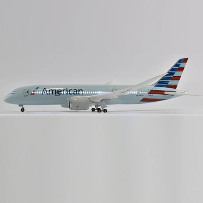 JASON TUTU 43-47cm Delta Air Boeing b747 Airplane Model Aircraft 1/160 Scale Diecast Resin Light and Wheel Plane Gift Collection