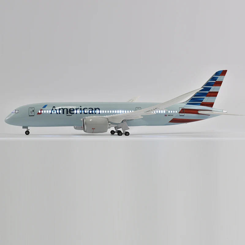 JASON TUTU 43-47cm Delta Air Boeing b747 Airplane Model Aircraft 1/160 Scale Diecast Resin Light and Wheel Plane Gift Collection