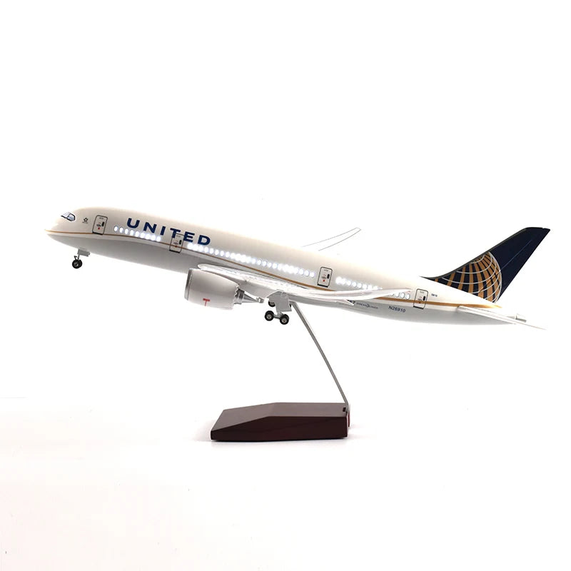 JASON TUTU 43-47cm Delta Air Boeing b747 Airplane Model Aircraft 1/160 Scale Diecast Resin Light and Wheel Plane Gift Collection