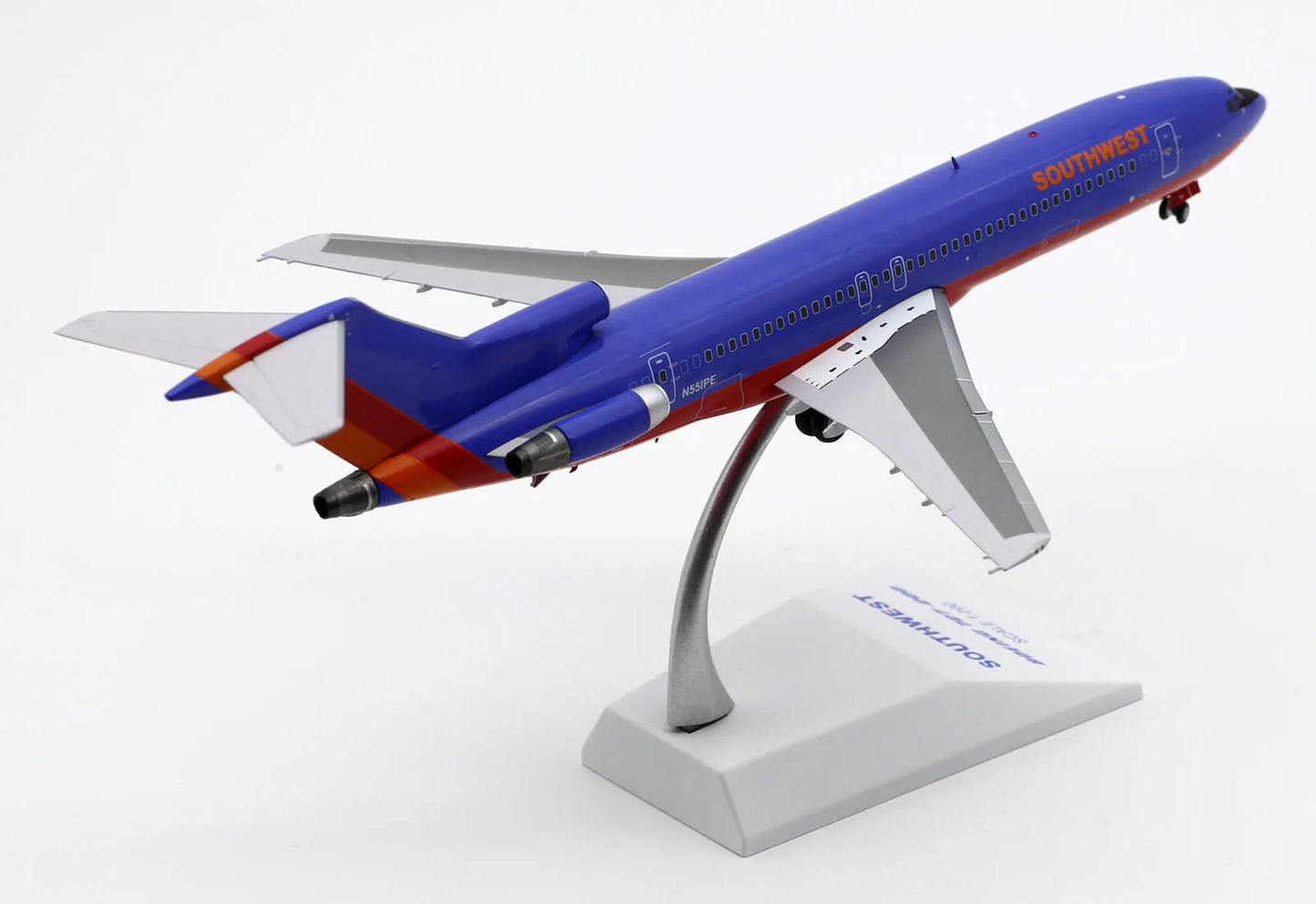 XX2393  Alloy Collectible Plane Gift JC Wings 1:200 Southwest Air Boeing B727-200 Diecast Aircraft Jet Model N551PE With Stand