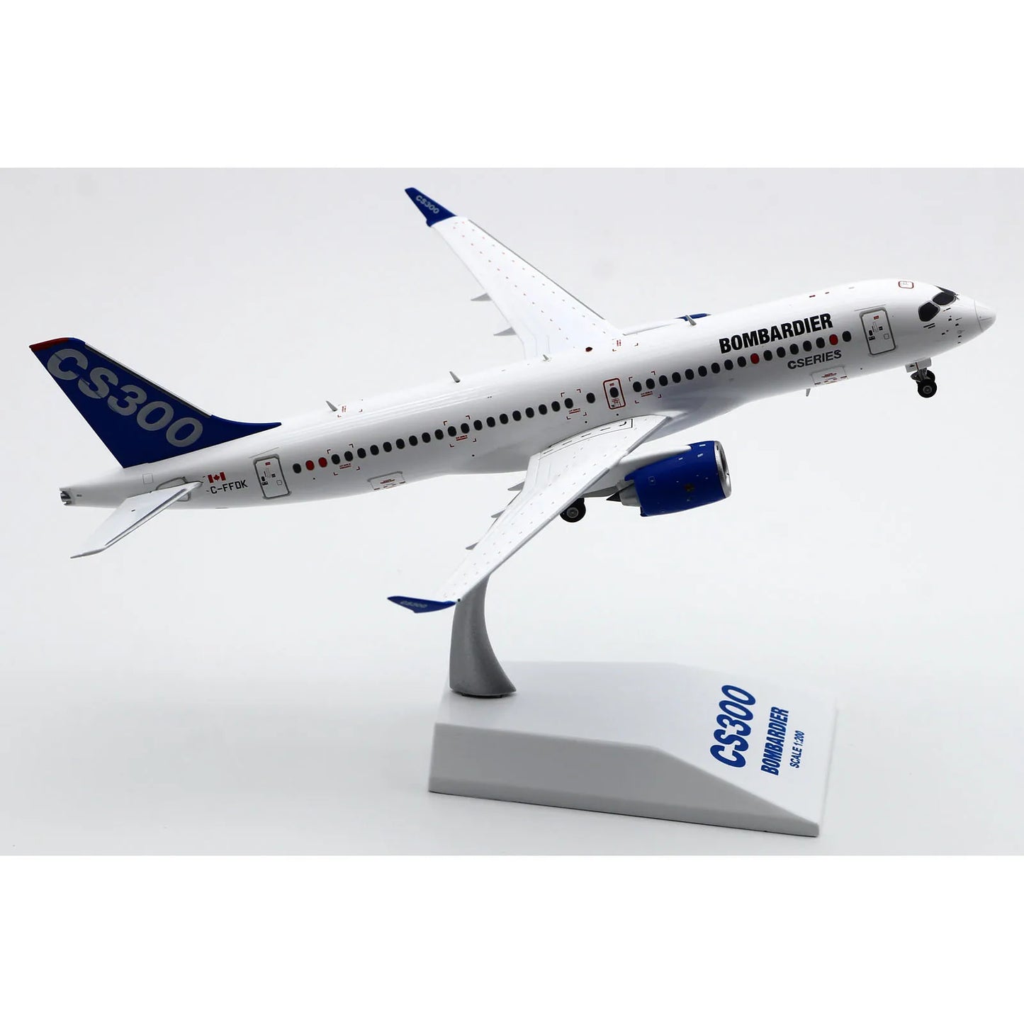 LH2276 Alloy Collectible Plane Gift JC Wings 1:200 Bombardier Aerospace Airbus A220-300 Diecast Aircraft Jet Model C-FFDK