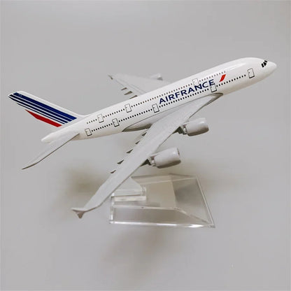 Alloy Metal Air France A380 Airlines Airplane Model France Airbus 380 Airways Diecast Air Plane Model Aircraft w Stand Gift 16cm