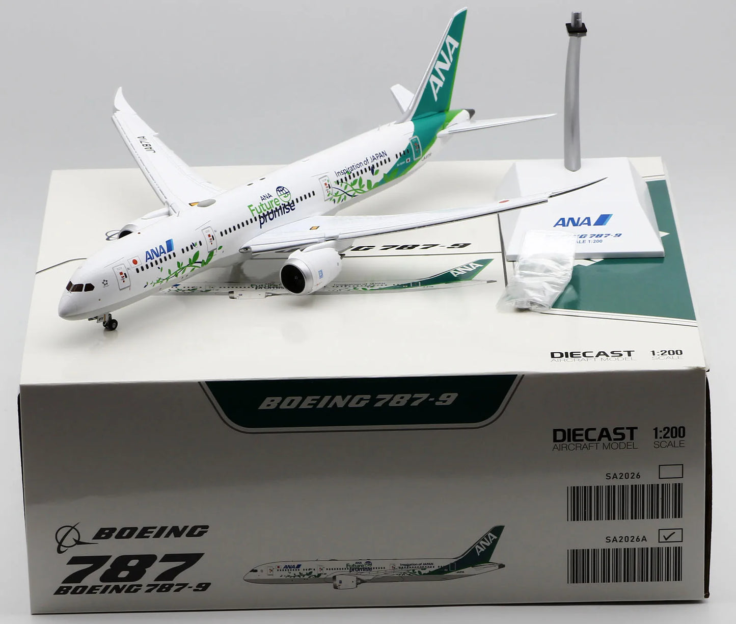 SA2026A Alloy Collectible Plane Gift JC Wings 1:200 All Nippon Airways ANA Boeing B787-9 Diecast Aircraft Model JA871A Flap Down