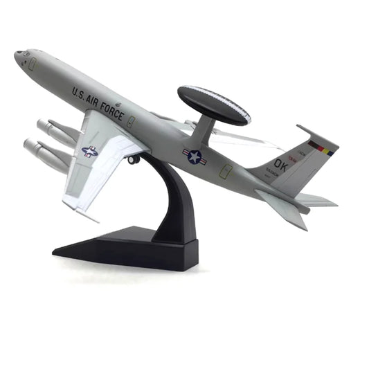 1/200 Scale American E-3 Early Warning Aircraft Tower Simulation Alloy Fighter PlaneModel Adult Fans Collectible Display Gift