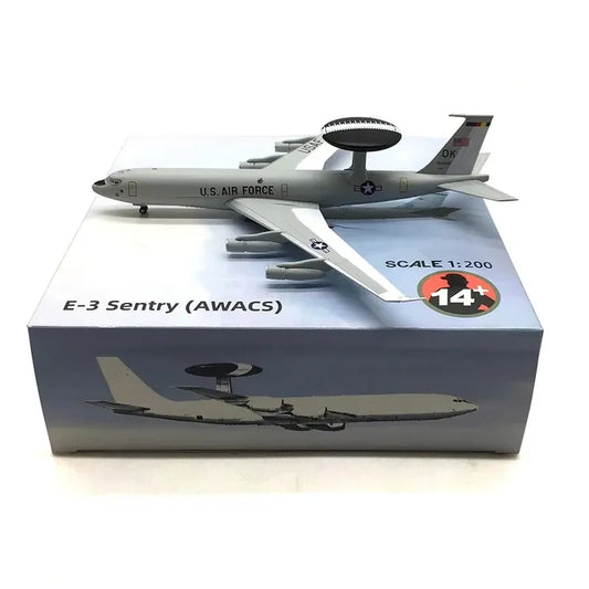 Simulation 1/200e-3 Sentry Awacs Boeing E-3 Early Warning Aircraft Alloy Aircraft Model Children'S Toy Plane Collectibles