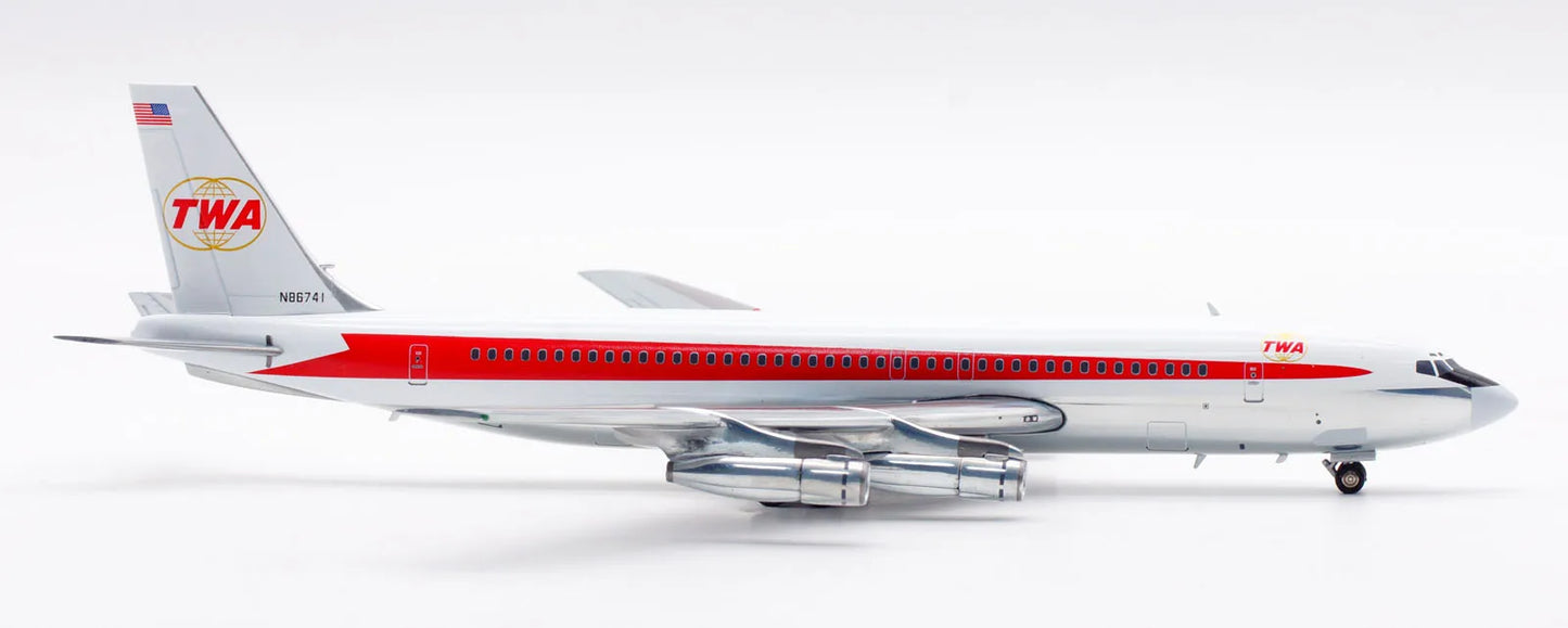 IF701TW0823P Alloy Collectible Plane Gift INFLIGHT 1:200 Trans World Airline TWA Boeing B707-100 Diecast Aircraft Model N86741