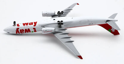 LH4283 Alloy Collectible Plane Gift JC Wings 1:400 T'Way Airlines Airbus A330-300 Diecast Aircraft Jet Model HL8501 With Stand