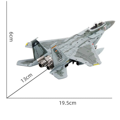 1:100 Metal F-15 American Planes Model Simulation Aircraft Model Display Ornaments Fighter Model for Table Bar Shelf Cafe Gifts