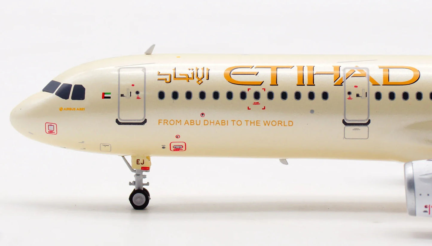 IF321EY1222 Alloy Collectible Plane Gift INFLIGHT 1:200 ETIHAD AIRWAYS Airbus A321 Diecast Aircraft Jet Model A6-AEJ With Stand