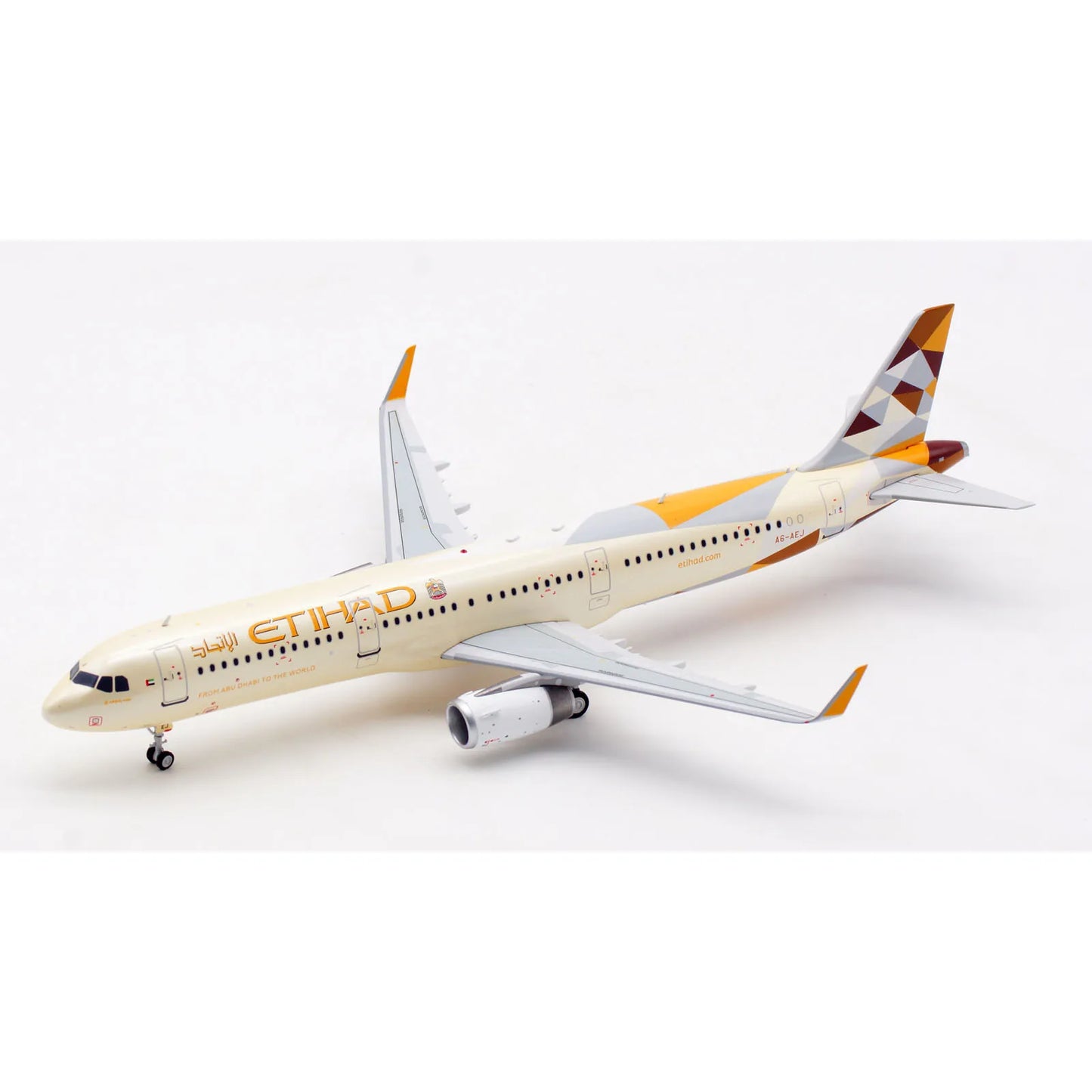 IF321EY1222 Alloy Collectible Plane Gift INFLIGHT 1:200 ETIHAD AIRWAYS Airbus A321 Diecast Aircraft Jet Model A6-AEJ With Stand