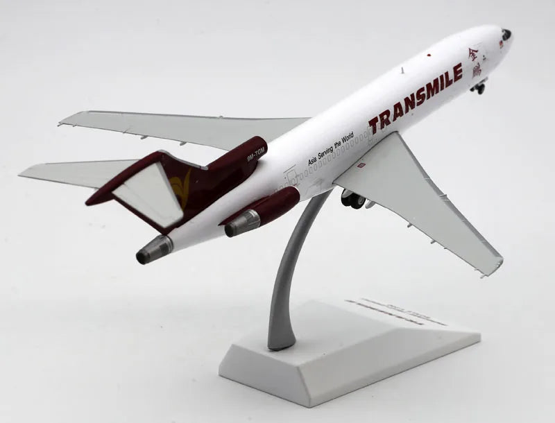 LH2439 Alloy Collectible Plane Gift JC Wings 1:200 Transmile Air Services Boeing B727-200 Diecast Aircraft Jet Model 9M-TGM