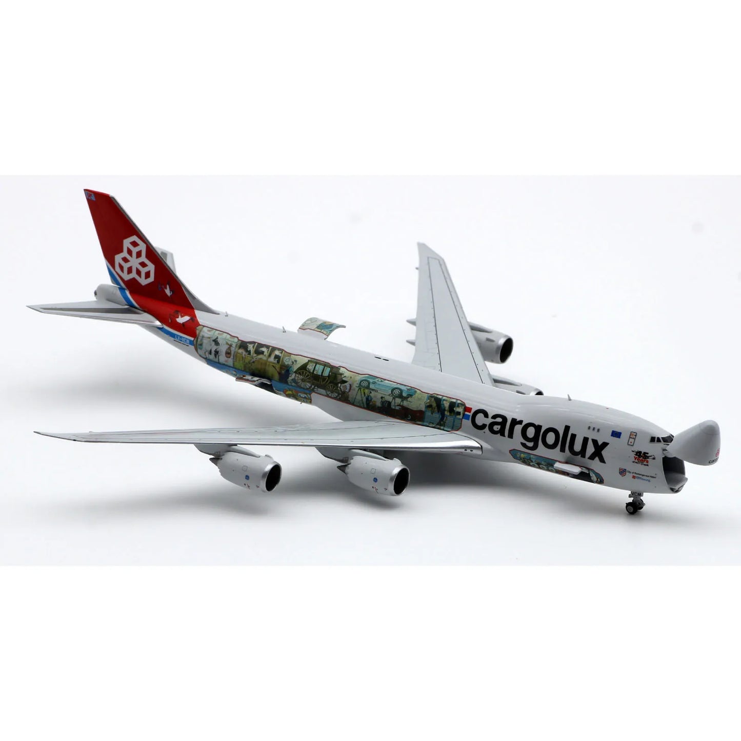 XX4709C Alloy Collectible Plane Gift JC Wings 1:400 Cargolux Interactive Series Boeing B747-8F Diecast Aircraft Jet Model LX-VCM