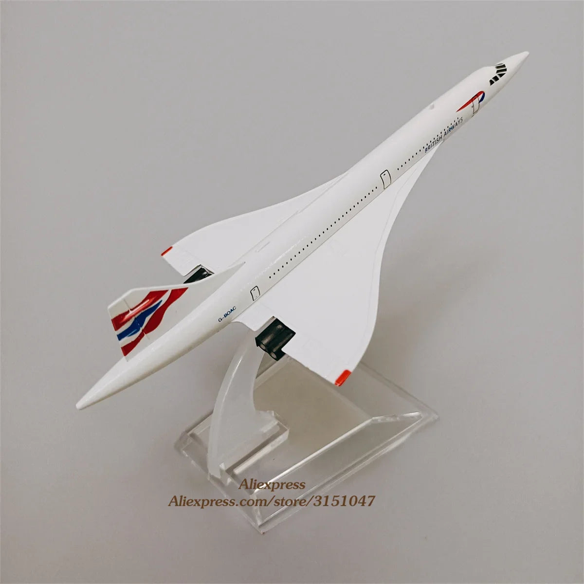 16cm Airplane Model Air British Concorde Aircraft Model Diecast Metal Alloy Air Plane Airplanes Model 1:400 Plane Toy Gift