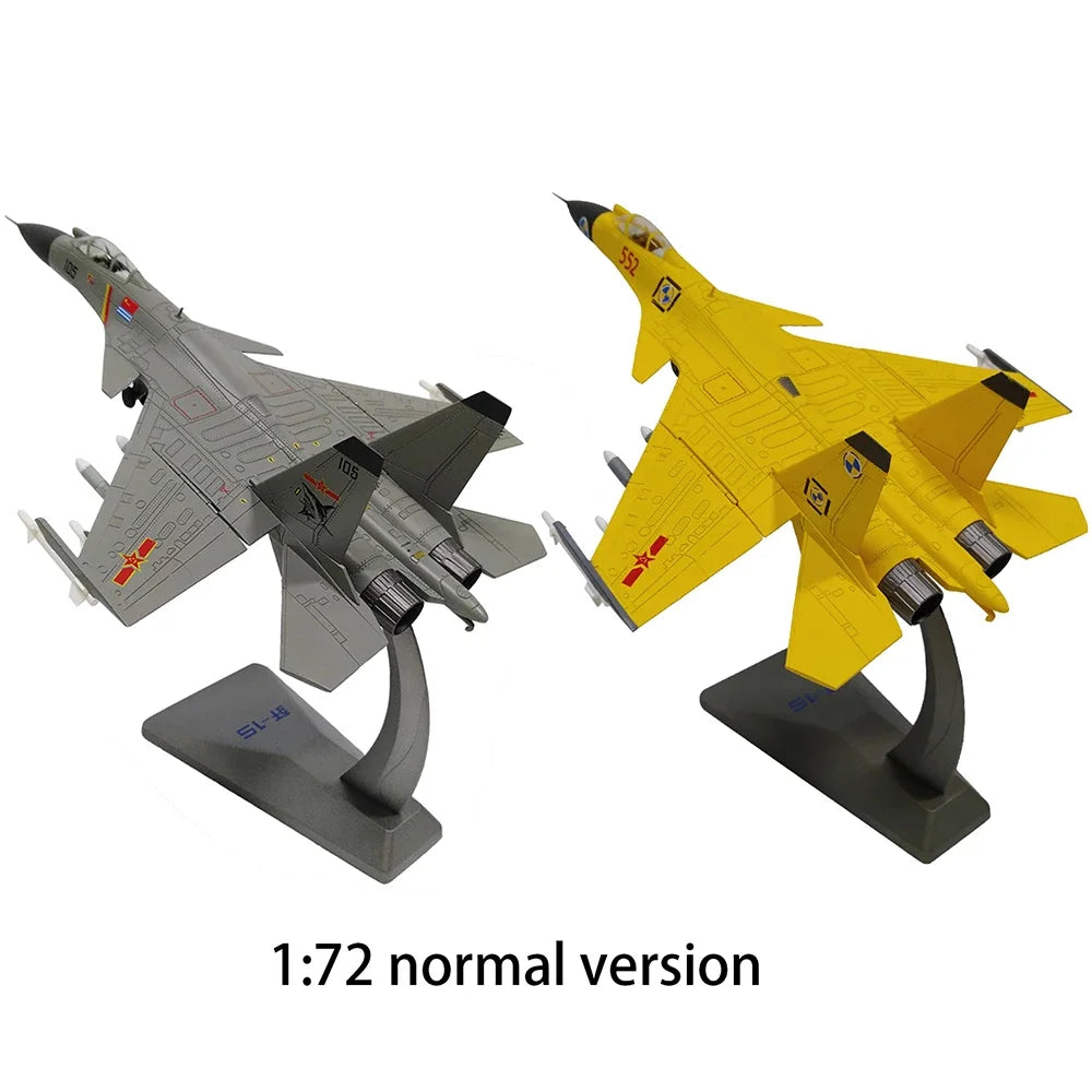 1/72 Scale Alloy Aircraft Chinese Air Force J-15 Carrier Based Plane Fighter J15 Model Toys Gift for Collection Decoration