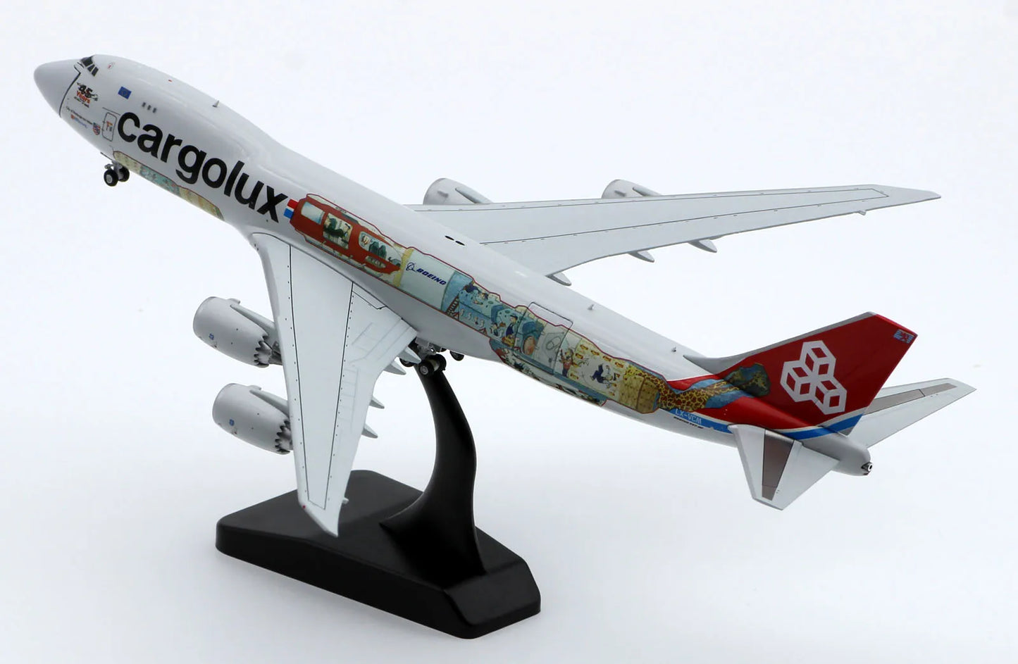 XX4709C Alloy Collectible Plane Gift JC Wings 1:400 Cargolux Interactive Series Boeing B747-8F Diecast Aircraft Jet Model LX-VCM