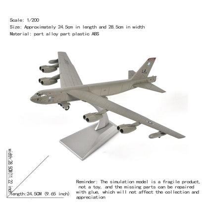 JASON TUTU 1/200 Scale Alloy Model Diecast B52 Bomber Military Fighter B-52 Aircraft Model Drop Shipping