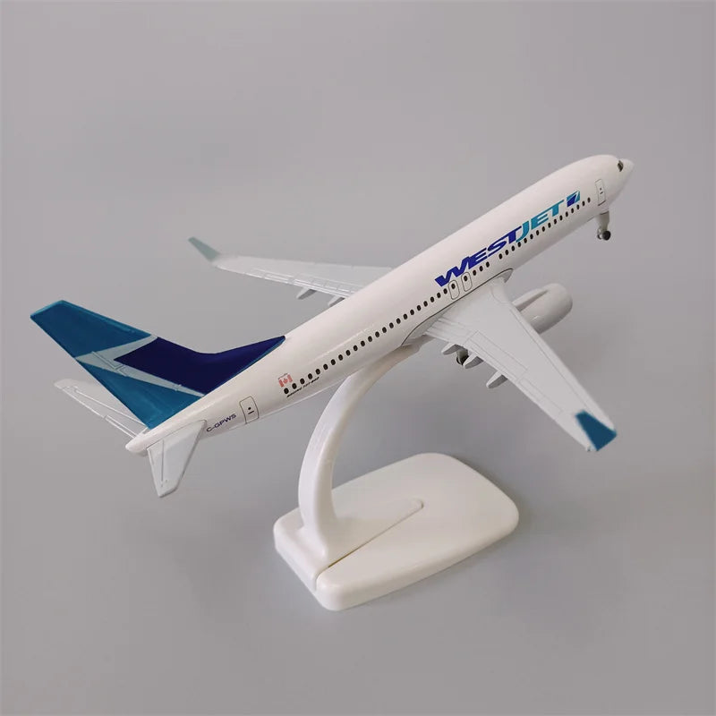 NEW 20cm Alloy Metal CANADA Air WESTJET WEST JET Airlines Boeing 737 B737 Airways Diecast Airplane Model Plane Aircraft