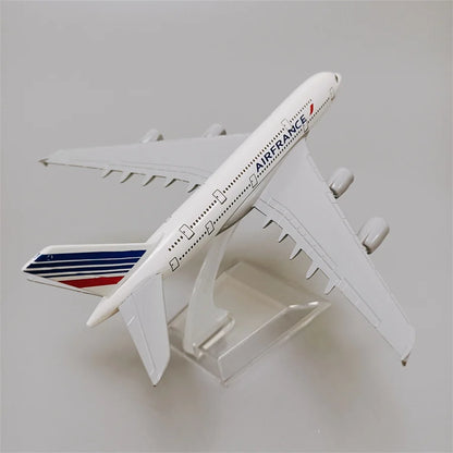 Alloy Metal Air France A380 Airlines Airplane Model France Airbus 380 Airways Diecast Air Plane Model Aircraft w Stand Gift 16cm