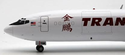 LH2439 Alloy Collectible Plane Gift JC Wings 1:200 Transmile Air Services Boeing B727-200 Diecast Aircraft Jet Model 9M-TGM