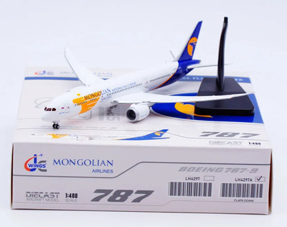 LH4297A Alloy Collectible Plane Gift JC Wings 1:400 MIAT Mongolian Boeing B787-9 Diecast Aircraft Jet Model JU-1789 Flaps Down