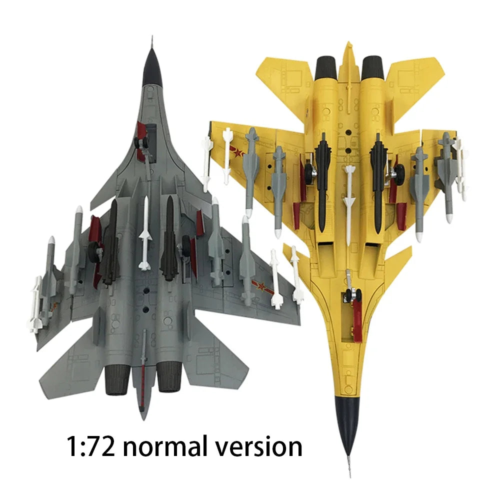 1/72 Scale Alloy Aircraft Chinese Air Force J-15 Carrier Based Plane Fighter J15 Model Toys Gift for Collection Decoration