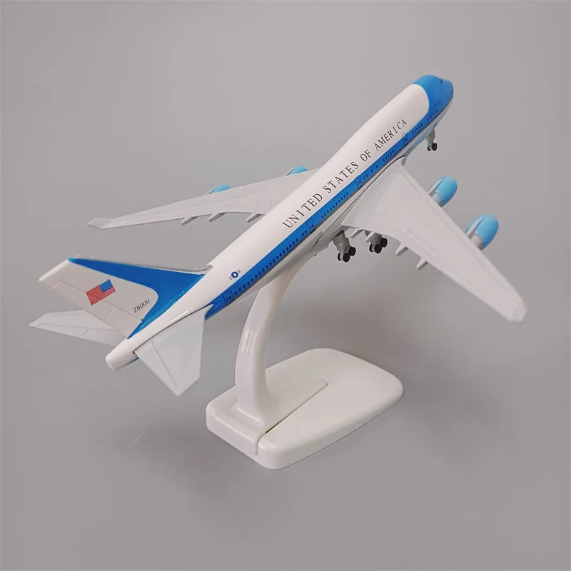 USA Air Force One B747 Airlines Boeing 747 Airways Diecast Airplane Model Plane Model 20cm Alloy Metal Aircraft w Landing Gears