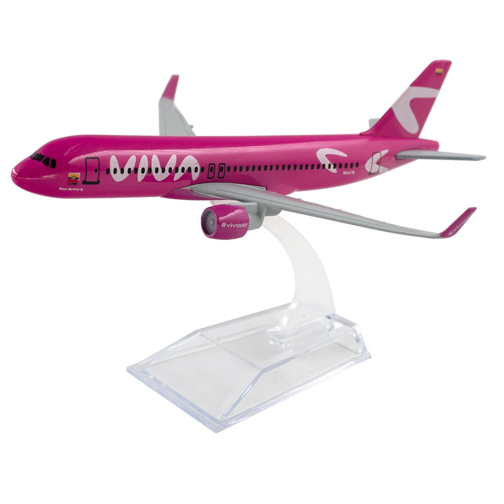 1/400 Scale Aircraft Viva Air Colombia Airbus A320 16cm Alloy Plane Model Toys Children Kids Gift for Collection