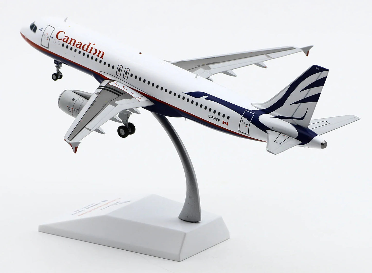 LH2422 Alloy Collectible Plane Gift JC Wings 1:200 Canadian Airlines Airbus A320 Diecast Aircraft Jet Model C-FNVV With Stand