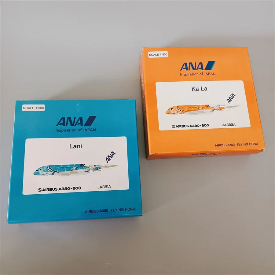 14*16cm Air Japan ANA Airlines Cartoon Sea Turtle Airbus 380 A380 Airways Metal Alloy Diecast Airplane Model Plane Aircraft