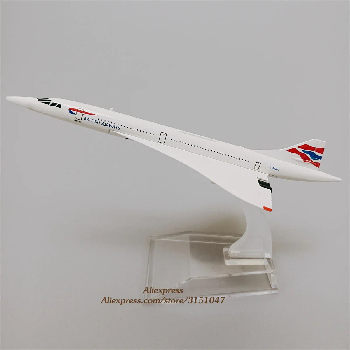 16cm Airplane Model Air British Concorde Aircraft Model Diecast Metal Alloy Air Plane Airplanes Model 1:400 Plane Toy Gift