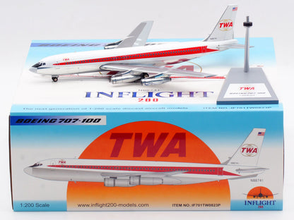 IF701TW0823P Alloy Collectible Plane Gift INFLIGHT 1:200 Trans World Airline TWA Boeing B707-100 Diecast Aircraft Model N86741