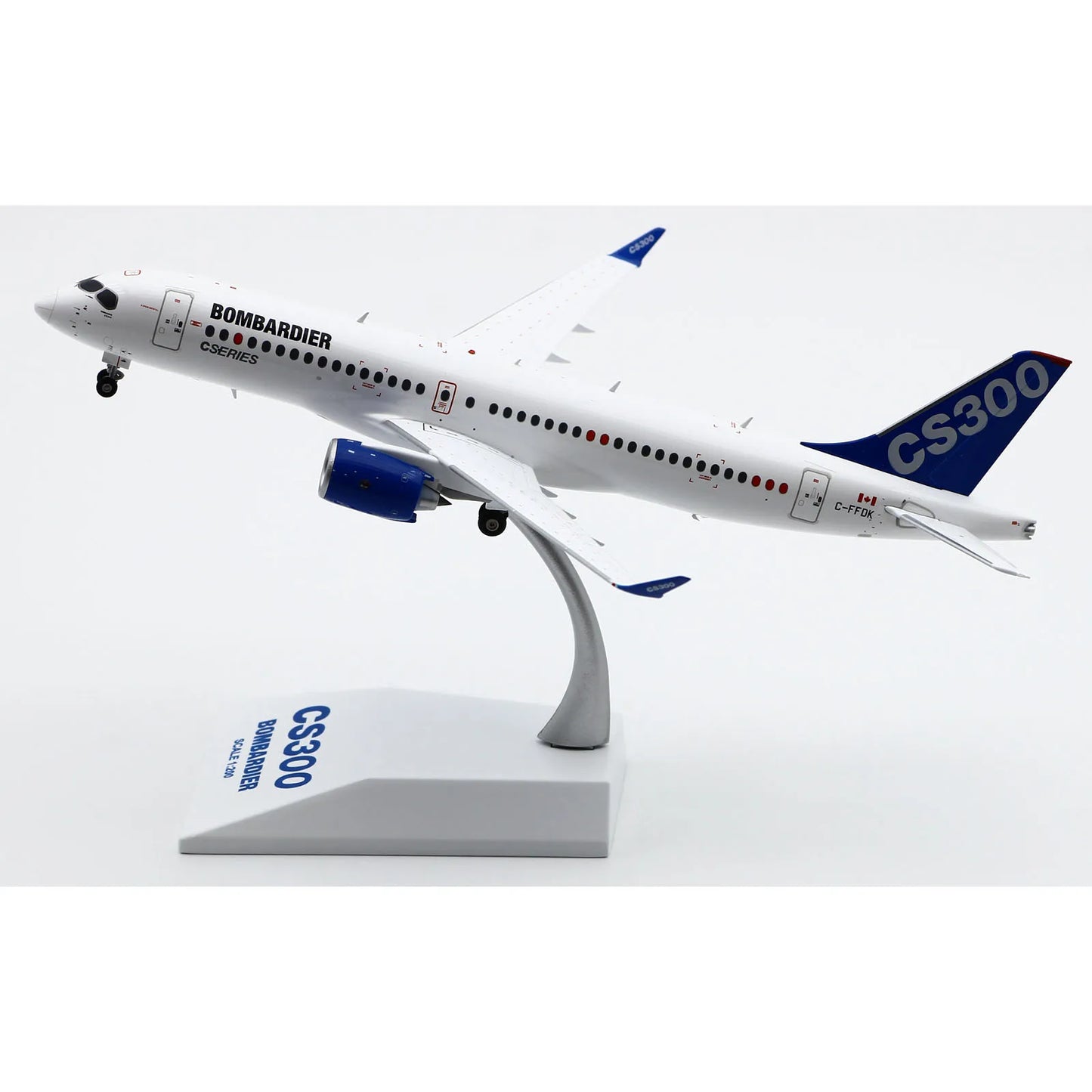 LH2276 Alloy Collectible Plane Gift JC Wings 1:200 Bombardier Aerospace Airbus A220-300 Diecast Aircraft Jet Model C-FFDK