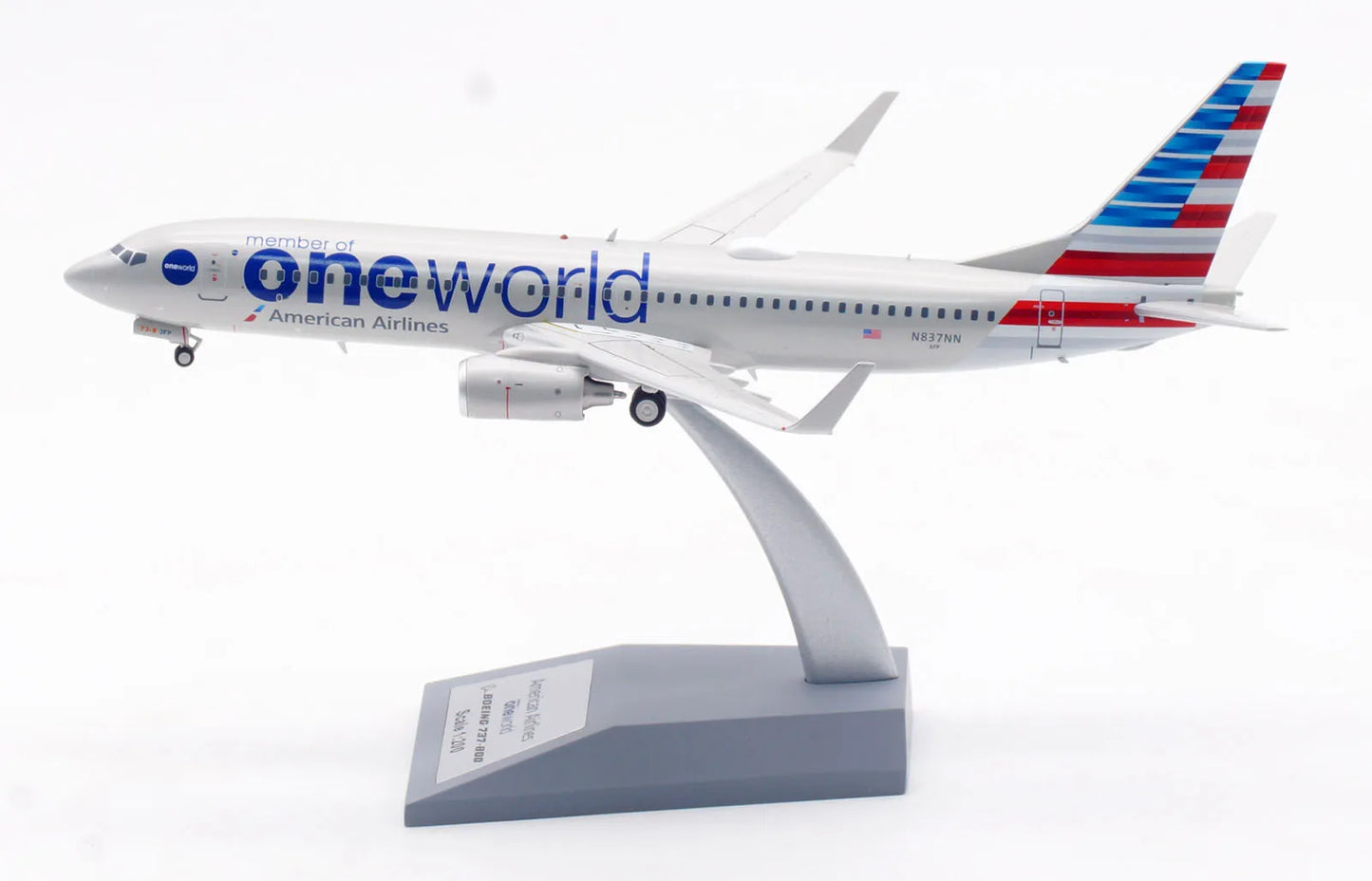 IF738AA0224 Alloy Collectible Plane Gift INFLIGHT 1:200 American Airlines Oneworld Boeing B737-800 Diecast Aircraft Model N837NN