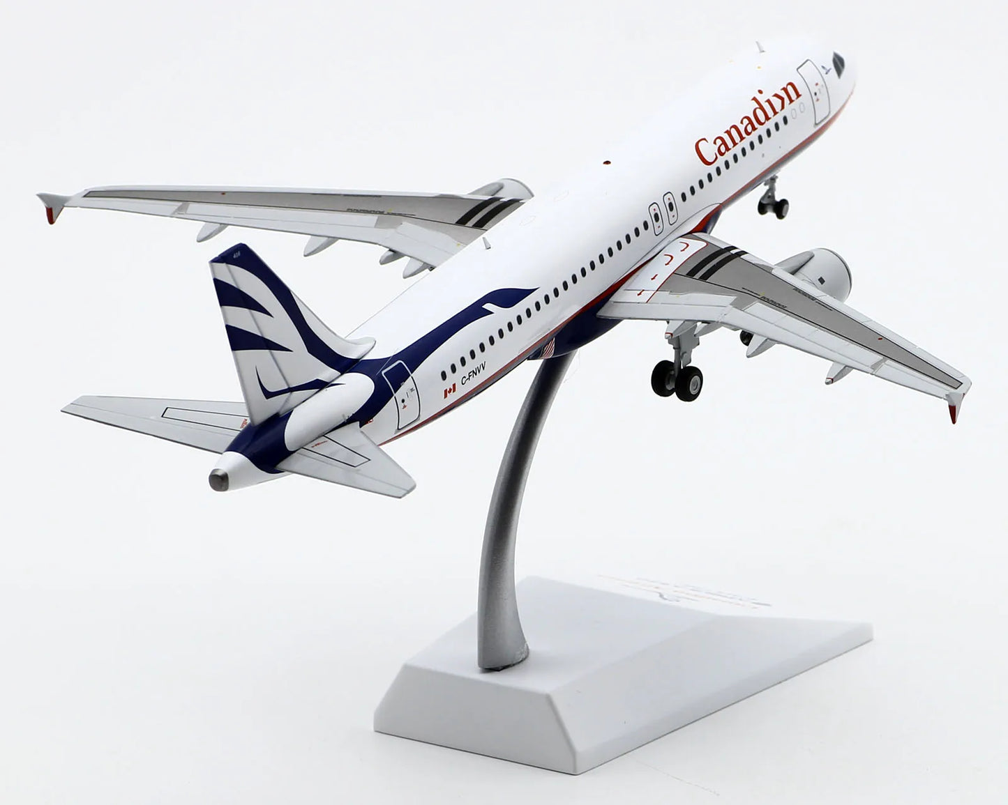 LH2422 Alloy Collectible Plane Gift JC Wings 1:200 Canadian Airlines Airbus A320 Diecast Aircraft Jet Model C-FNVV With Stand