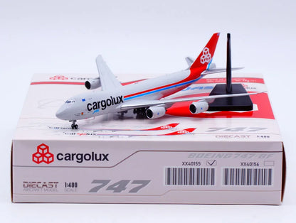 XX40155 Alloy Collectible Plane Gift JC Wings 1:400 Cargolux Airlines Boeing B747-8F Diecast Aircraft Model LX-VCI With Stand