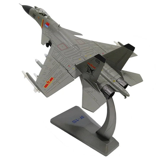 1/72 Scale Alloy Aircraft Chinese Air Force J-15 Carrier Based Plane Fighter J15 Model Toys Gift for Collection Decoration