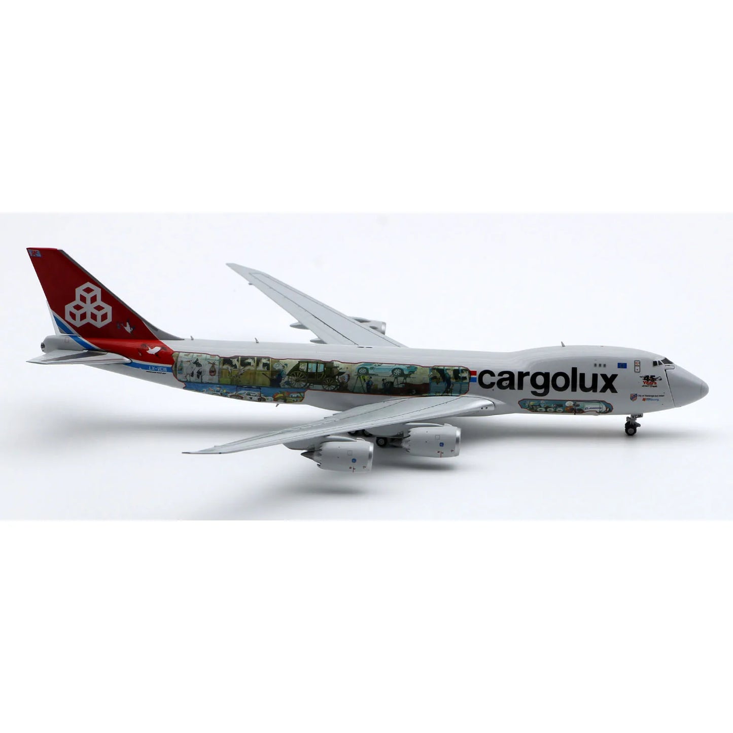 XX4709C Alloy Collectible Plane Gift JC Wings 1:400 Cargolux Interactive Series Boeing B747-8F Diecast Aircraft Jet Model LX-VCM