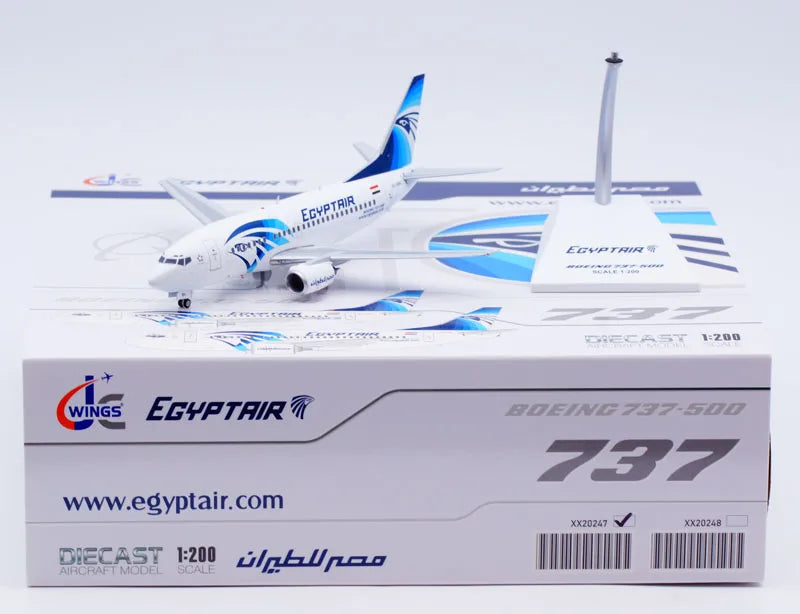 XX20247 Alloy Collectible Plane Gift JC Wings 1:200 Egyptair "StarAlliance" Boeing B737-500 Diecast Aircraft Jet Model SU-GBH