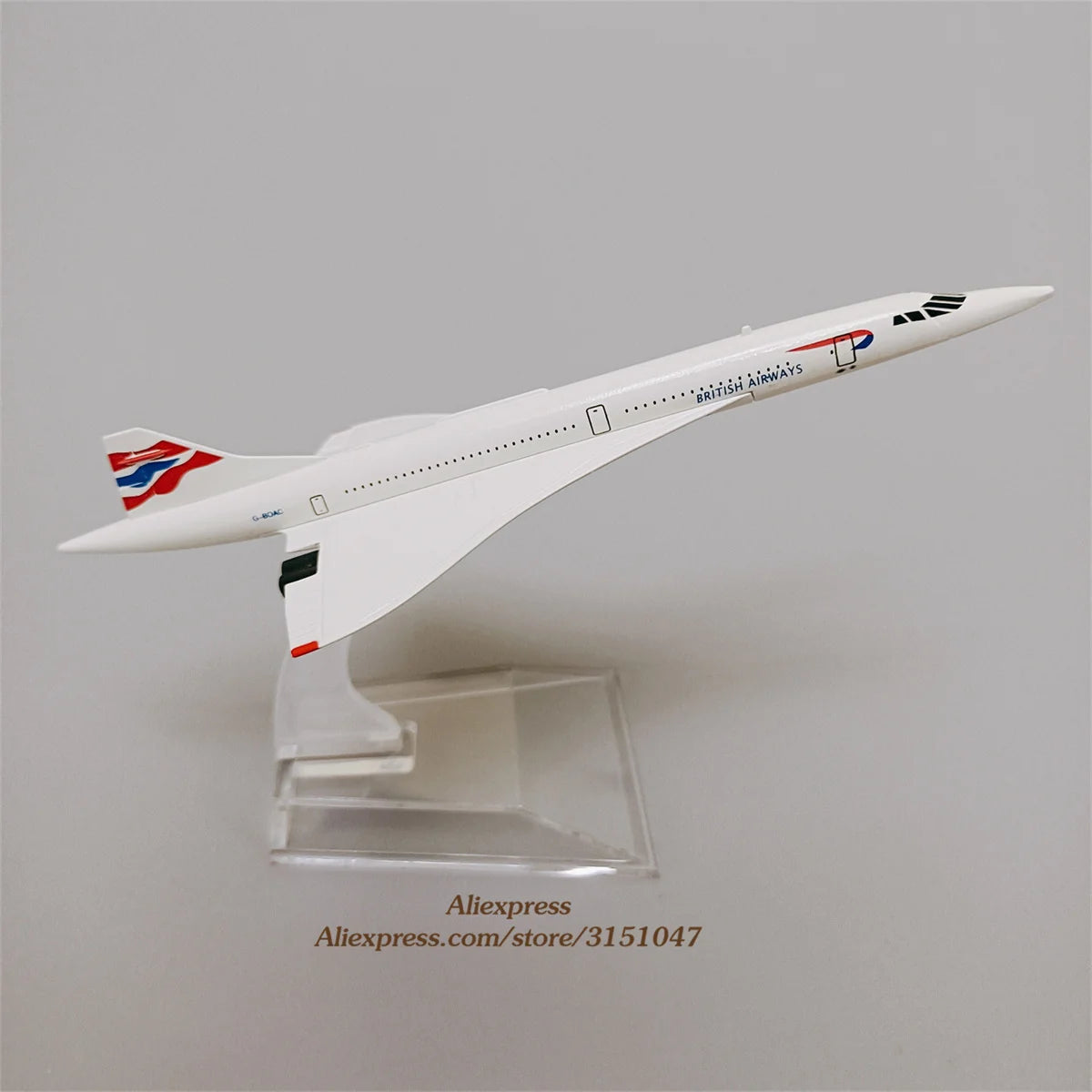 16cm Airplane Model Air British Concorde Aircraft Model Diecast Metal Alloy Air Plane Airplanes Model 1:400 Plane Toy Gift