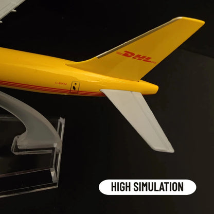 Scale 1:400 Metal Replica Aircraft 15cm DHL Cargo Boeing 757 Diecast Model Aviation Collectible Miniature Souvenir Ornament