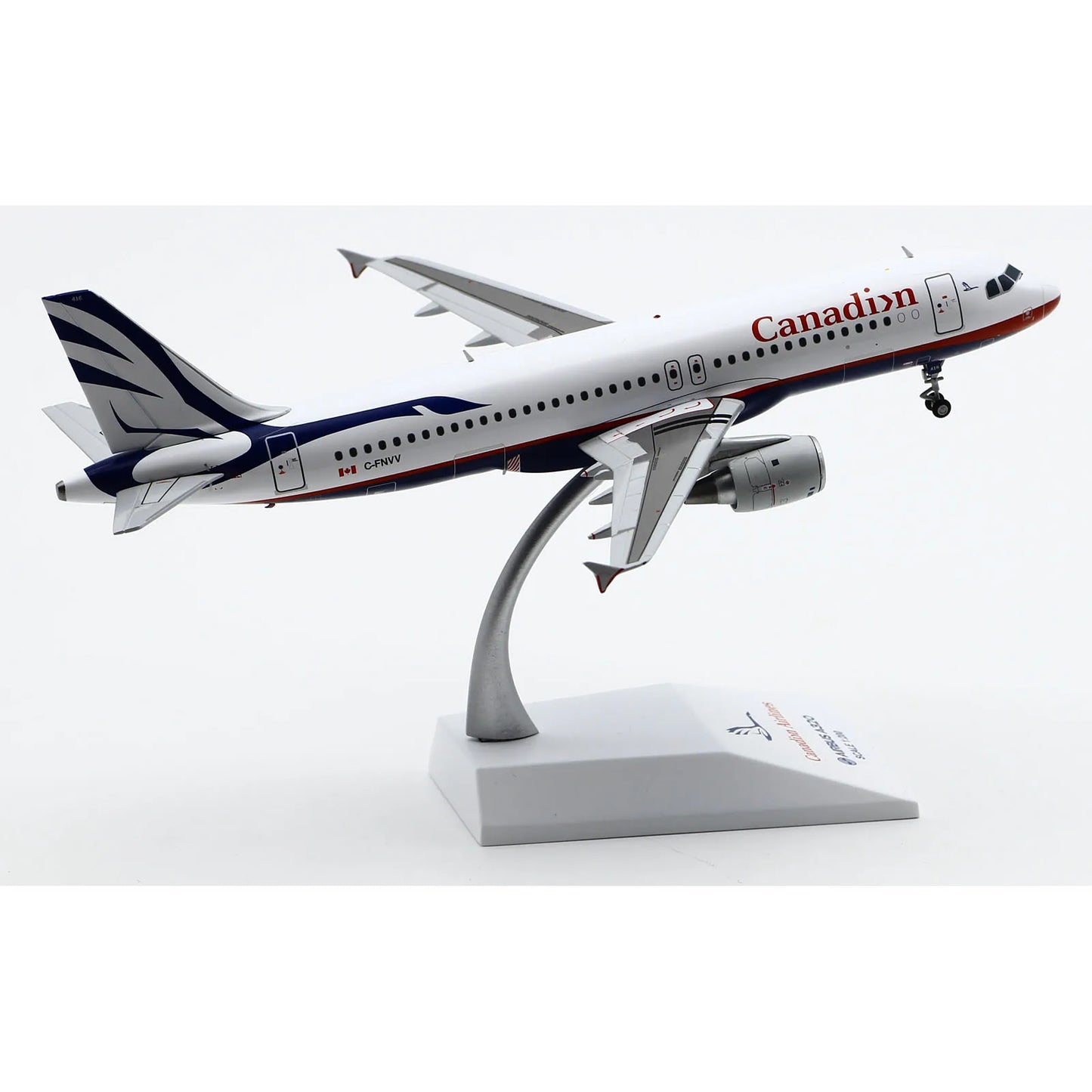 LH2422 Alloy Collectible Plane Gift JC Wings 1:200 Canadian Airlines Airbus A320 Diecast Aircraft Jet Model C-FNVV With Stand