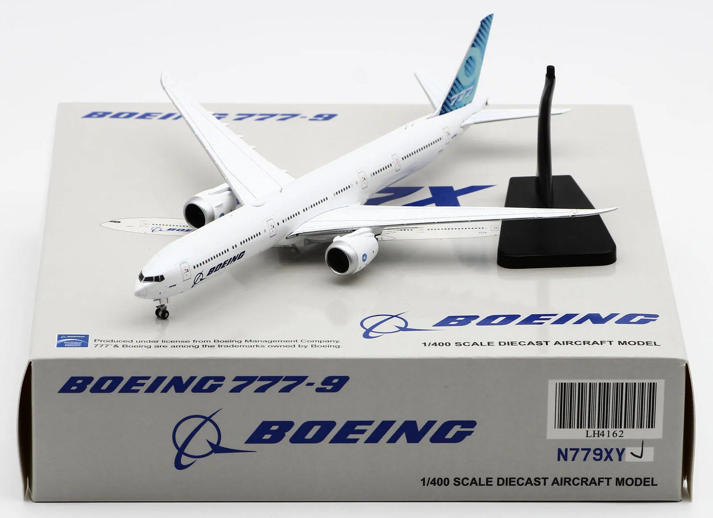 LH4162 Alloy Collectible Plane Gift JC Wings 1:400 Boeing B777-9X Folded "House Color" Diecast Aircraft Model N779XY With Stand